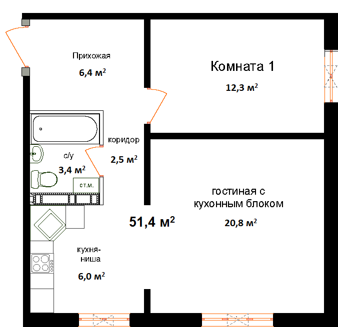 Квартира №15 план